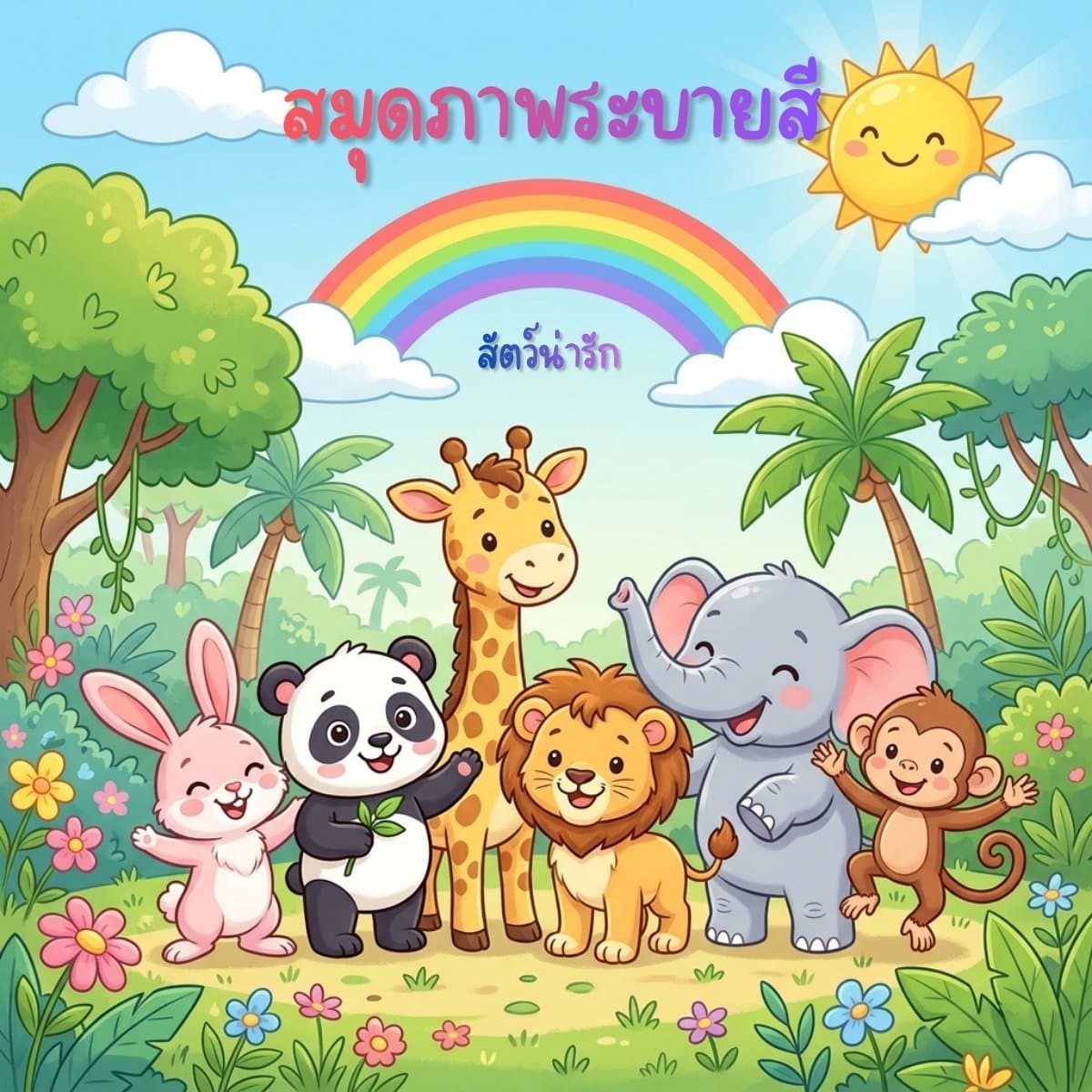 Cute Animal Coloring Book for Kids | สมุดระบายสีสัตว์น่ารักสำหรับเด็ก